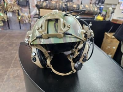 Firearm: Camo Tactical Helmet 