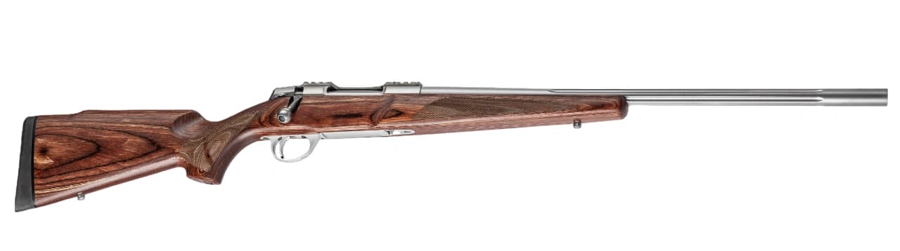 Firearm: Sako 90 Varmint stainless fluted laminate